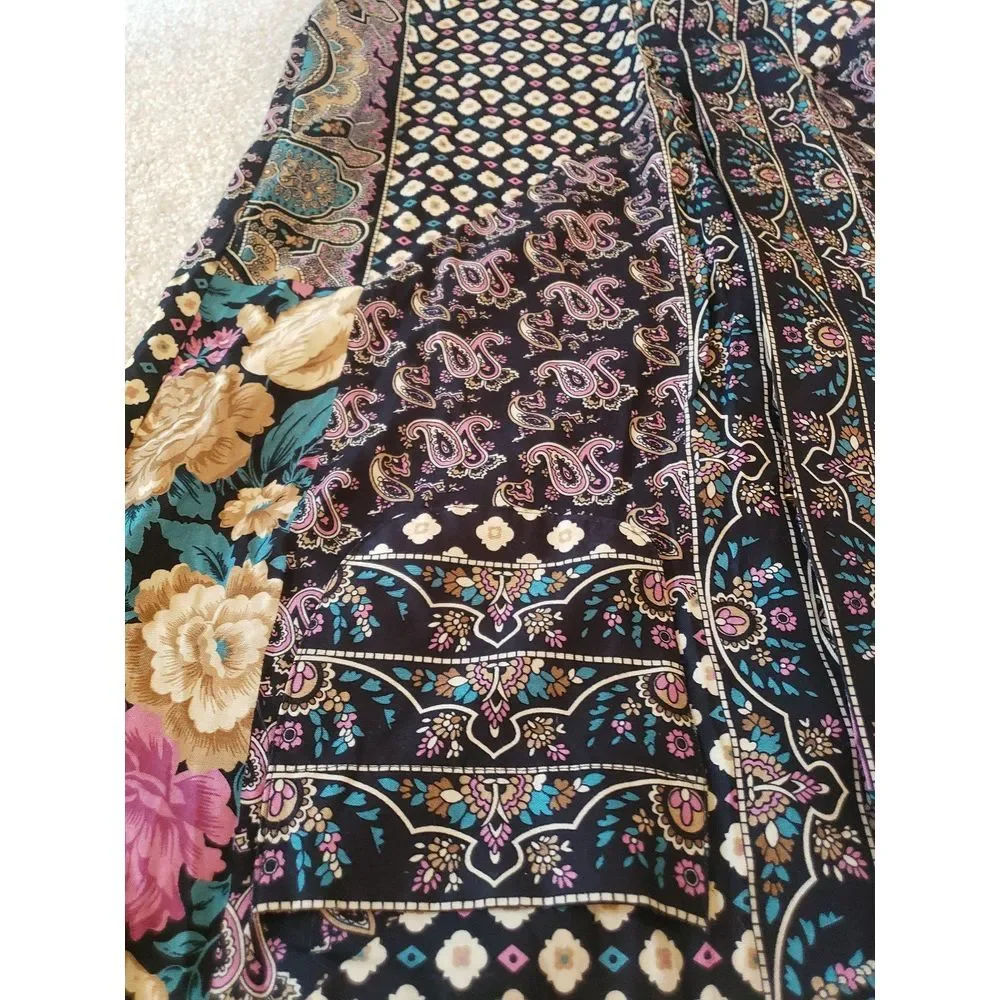 70s/80s‎ Funk Paisley and Floral Sheath Dress - Picture 6 of 6